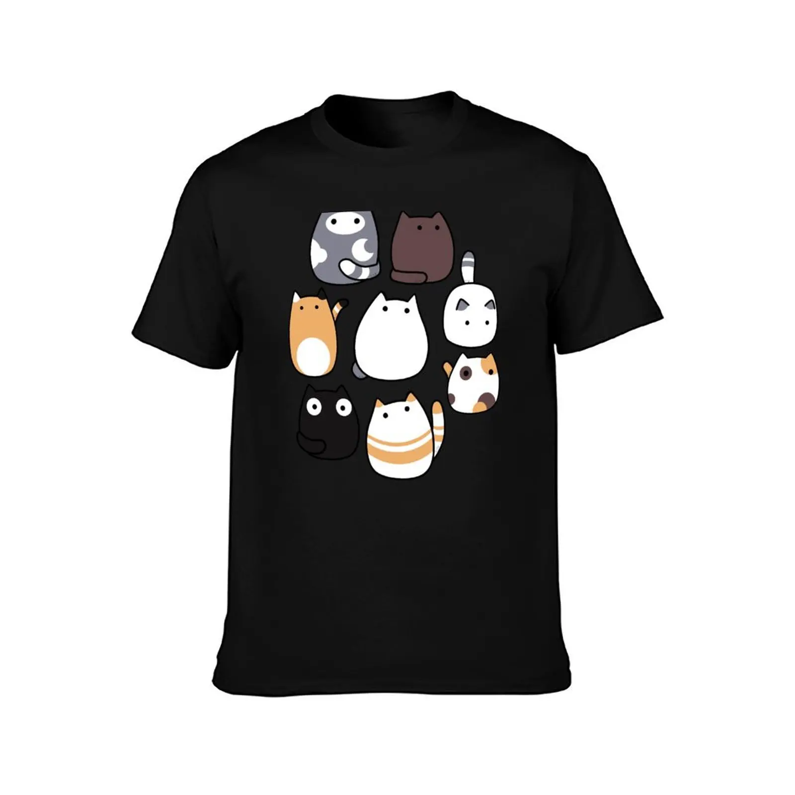 Blob Cats in Color! T-Shirt summer tops anime stuff anime shirt mens designer t shirt