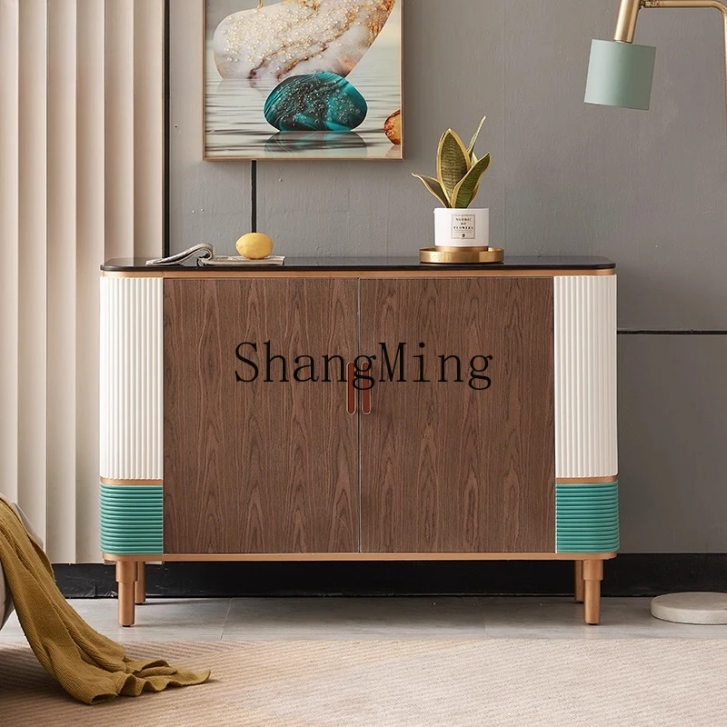 

ZYY light luxury entrance dining side cabinet integrated rock slab decoration minimalist modern storage storage cabinet