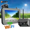 Qxny WIFIワイヤレスリアビューバックアップカメラソーラーパワーエネルギーマグネットリバースカムAHD 5インチモニター（キャンピングカートラックトレーラーRV用） 1