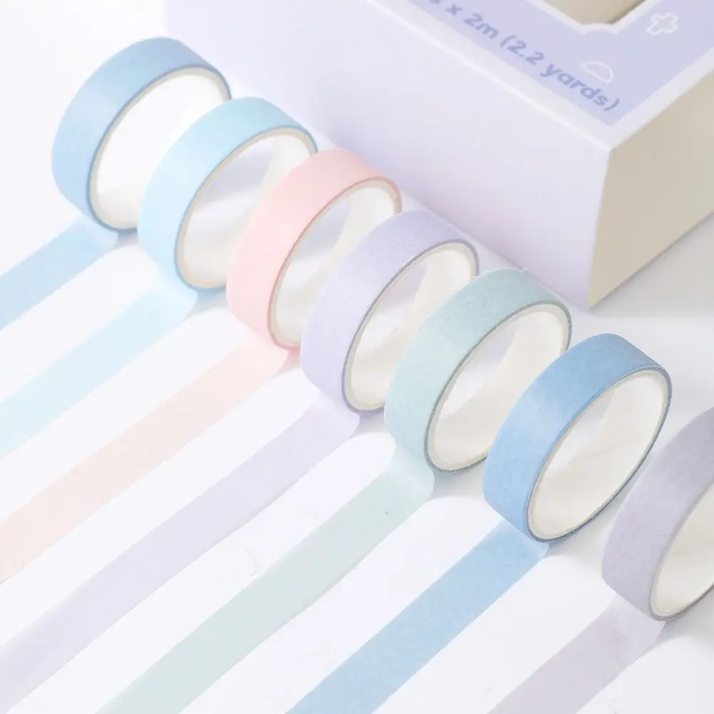 DIY Arts Crafts Thin Masking Tape Multiple Colors Handbook Tape Tape Set Decoration Gift Wrapping Decorative Tape Journaling