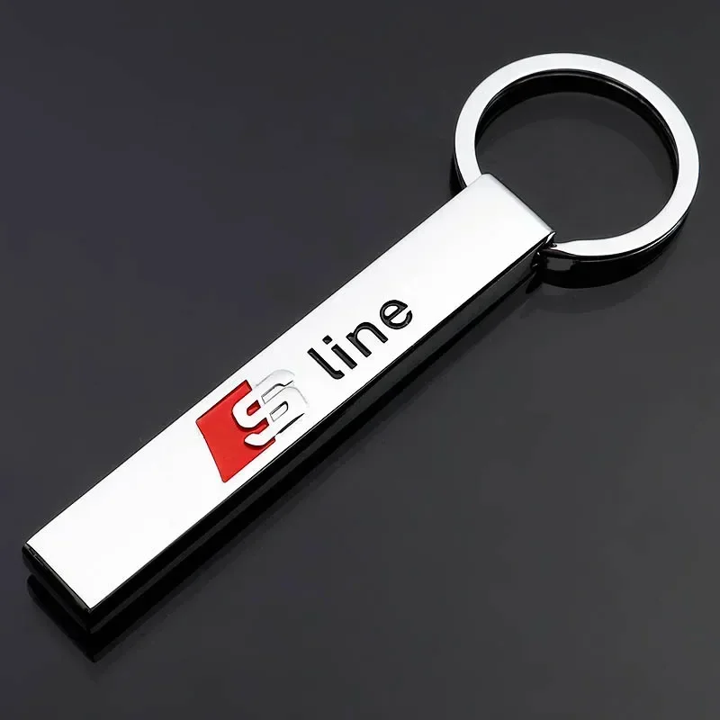 Zinc Alloy Car Logo Key Chain Keyring for Audi A3 A4 A5 A6 A4L A6L S4 S5 S6 S7 Q8 RS4 RS5 RS6 SQ5 SQ7 Quattro Keychain Pendant