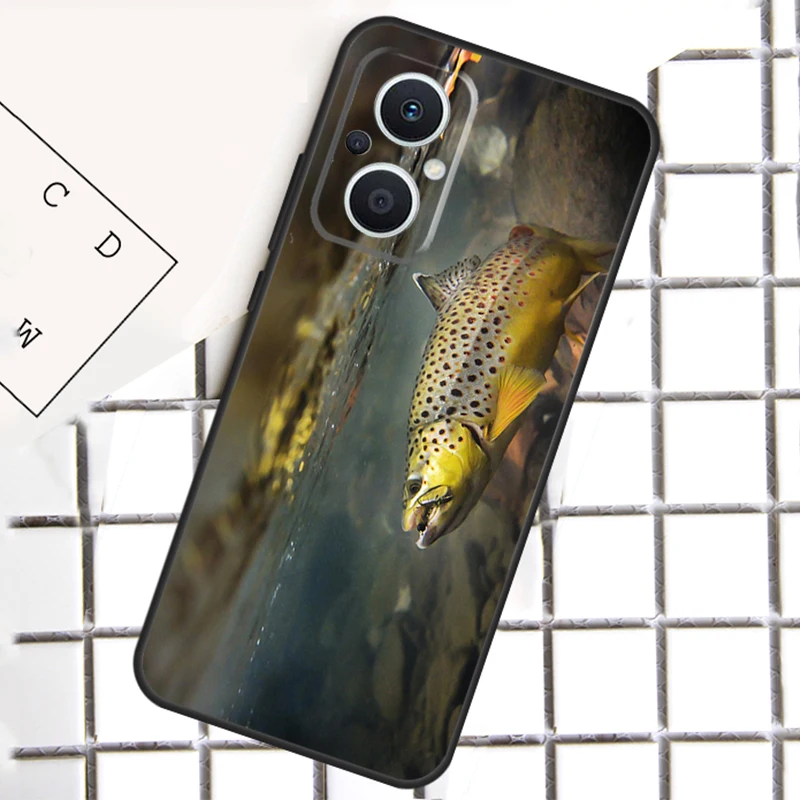 Memancing Ikan Trout untuk OPPO Reno 14 12 11 10 13 Pro 8T 11F 12F 13F 14F 7 8 Lite OPPO Temukan X8 X6 X5 Pro Case