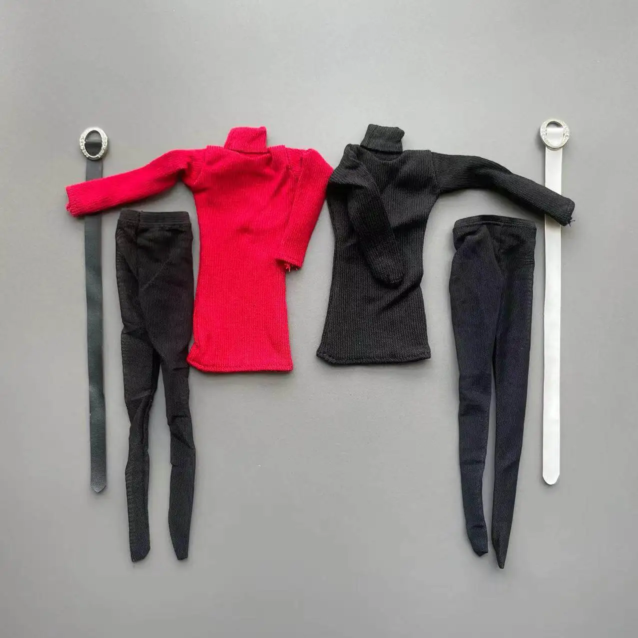 

in stock 1/6 Scale Female Soldiers Fashion Trend Tops Stockings Belt Clothes Model for 12 Inch Action Figures Body Gift