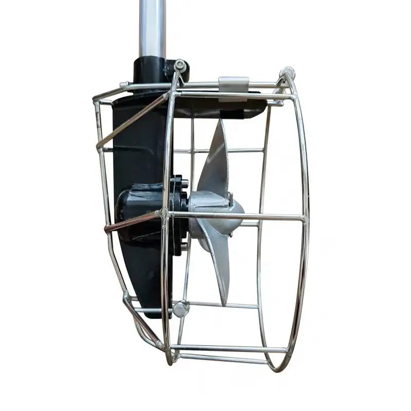 3HP Outboard Transmission GearCase Box Paddle Leaf Propeller With Stainless Safe Protection Protective Cover For 43cc 52cc 63cc