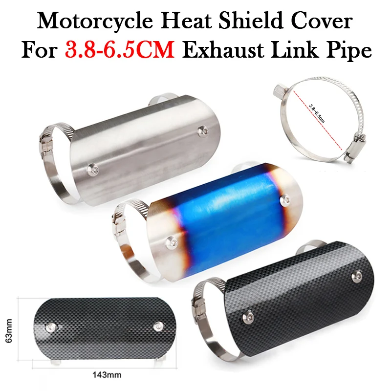 Universal Motorcycle Exhaust Pipe Heat Shield Cover Heat Insulation Anti-Scald Muffler Protector For Z900 R3 FZ6N NC700 Z250 R25