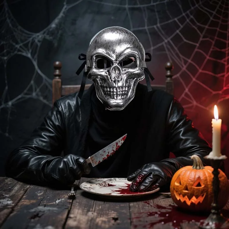 Máscara de caveira aterrorizante, decoração de festa de halloween, esqueleto assustador, adereço para performance de dança fantasma, show assombrado e decoração assustadora