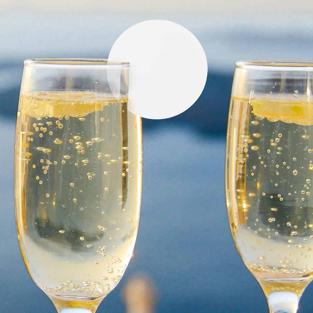 

60pcs Drink Markers Party Supply Tags Transparent Reusable Wedding Party Supplies Beverage Labels Glass Edge Inserts