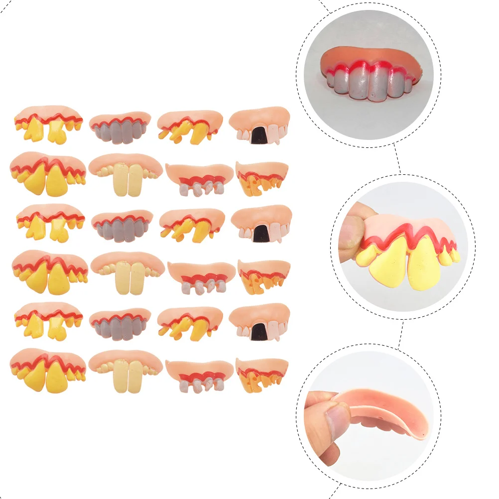 ฟันปลอมฮาโลวีน 30 ชิ้น สำหรับงานปาร์ตี้ คอสเพลย์ แต่งกายตลก อุปกรณ์เสริมชุดแฟนซี ฟันปลอมน่ากลัว สำหรับแต่งตัวฮาโลวีน