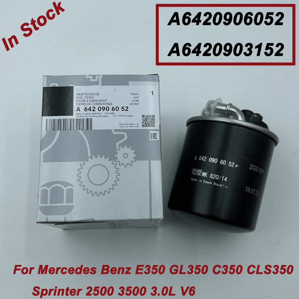 For Mercedes-Benzz Fuel Filter OE A6420906052 6420906052 A6420903152 C350 CLS350 E350 Sprinter 2500 3500 OM651 OM642 WK820/14