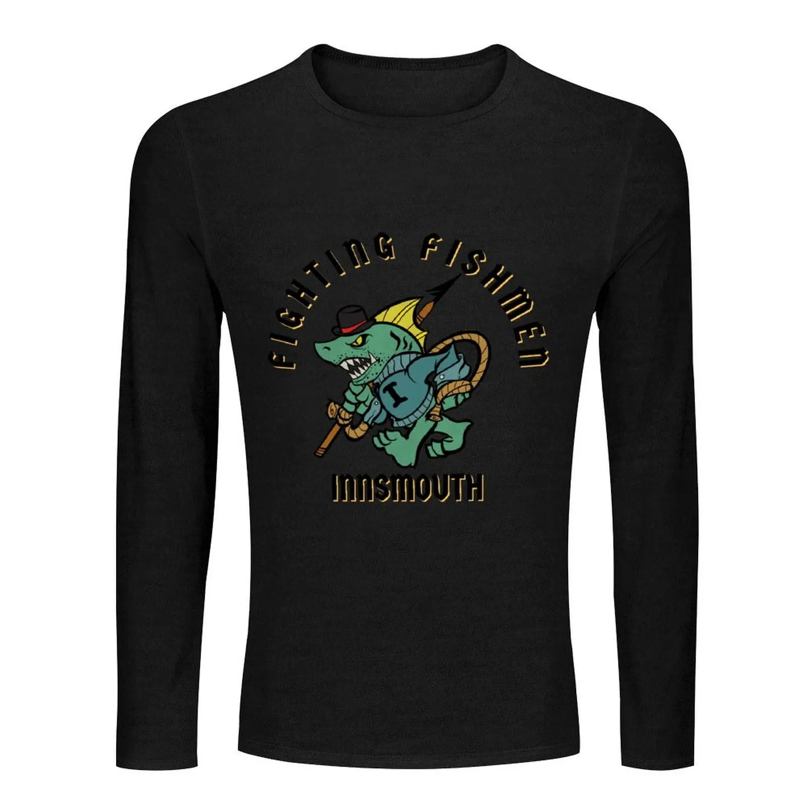 Innsmouth Fighting Fishmen Long T-Shirt plus size t shirts quick drying shirt mens graphic t-shirts anime