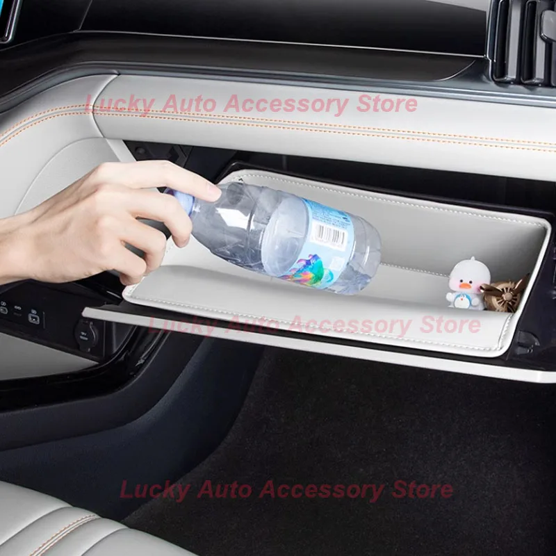 Car Co-pilot Storage Box for BYD Song Plus DMI EV 2023 Storage Bag Glove Box Protective Mat Organizer Interior Accessories