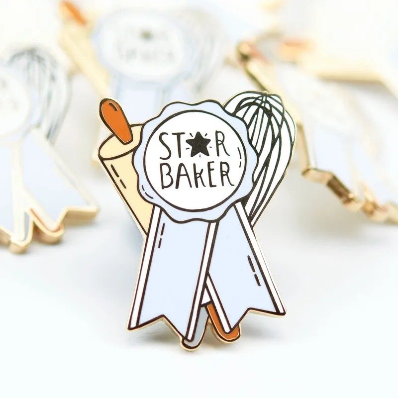 STAR BAKER Enamel Pin Lapel  Badge Brooch