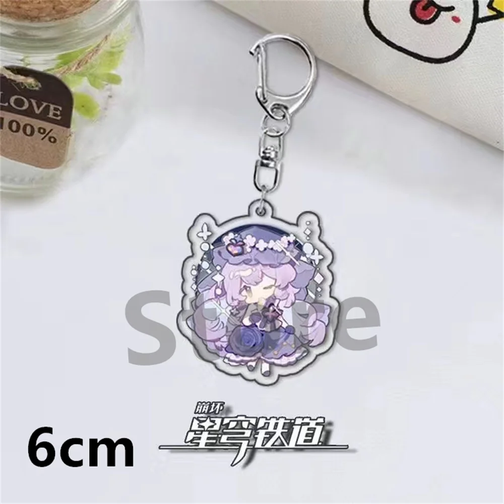 Anime  Honkai: Star Rail Blade Jingyuan Character Stand Cute Cartoon  Acrylic keychain Tabletop Ornament Gift 6cm