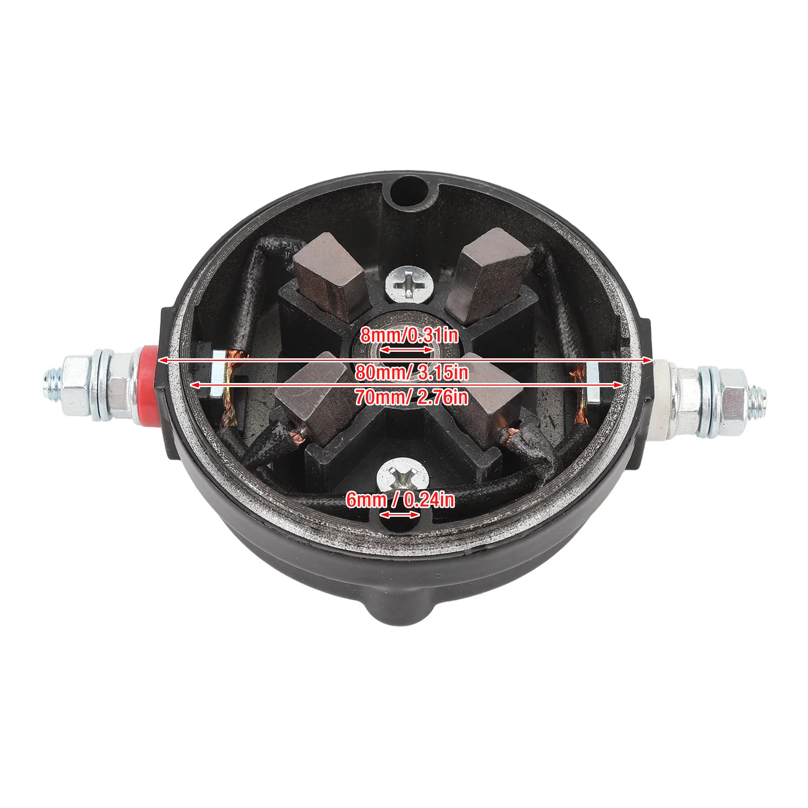 Winch Motor Cover Assembly Copper Iron Structure Strong Power Output High Performance for 2000 to 4500lb ATV UTV