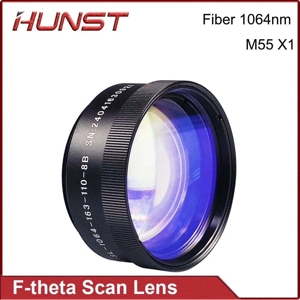 HUNST F-theta Scanning Lens Parts Thread M55 1064nm Galvanometer Field Lens Suitable For 1064nm YAG Fiber Laser Marking Machine