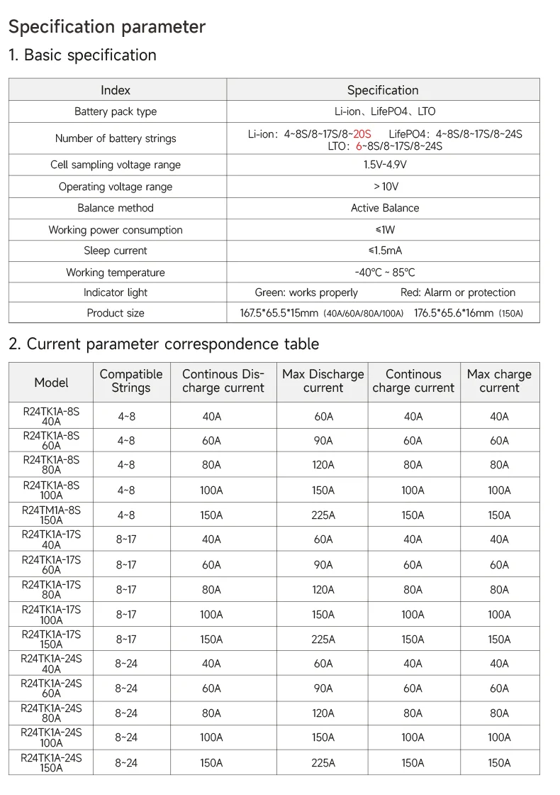 Daly100BALANCE 4-24s 40-150A dapat 4-8s bms WIFI BT 100A BMS1A keseimbangan aktif smart 80A 60A40A150A 8-24s Lifepo4 jk baterai Li-Ion