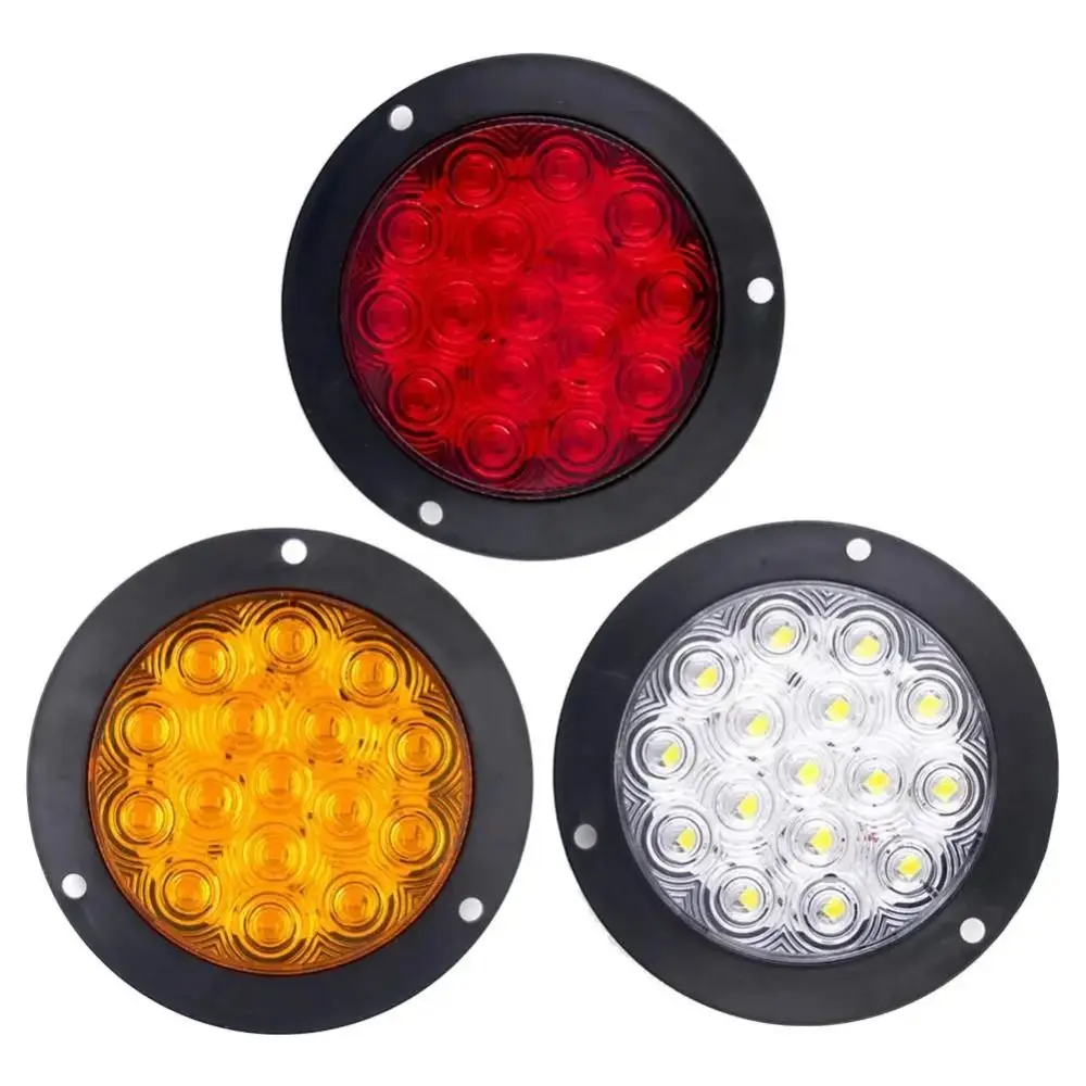 جديد 16 LED سيارة مصباح ليد IP67 مقاوم للماء 12 فولت/24 فولت أضواء الفرامل مشرق LED أضواء خلفية اكسسوارات السيارات #2