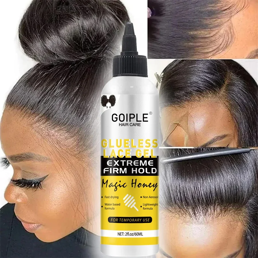 GOIPLE Glueless Liquid Gel Fast Drying Wig Bonding Adhesive Temporary Hold for Lace Front Wigs and Hairs Systems Invisible Glue