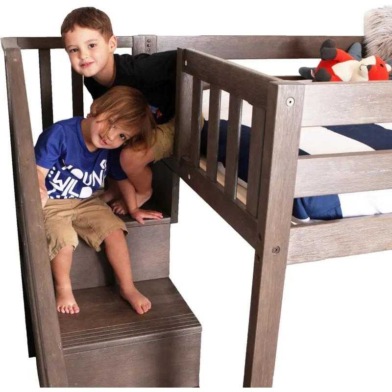 Twin Bed Frame For Kids With Stairs