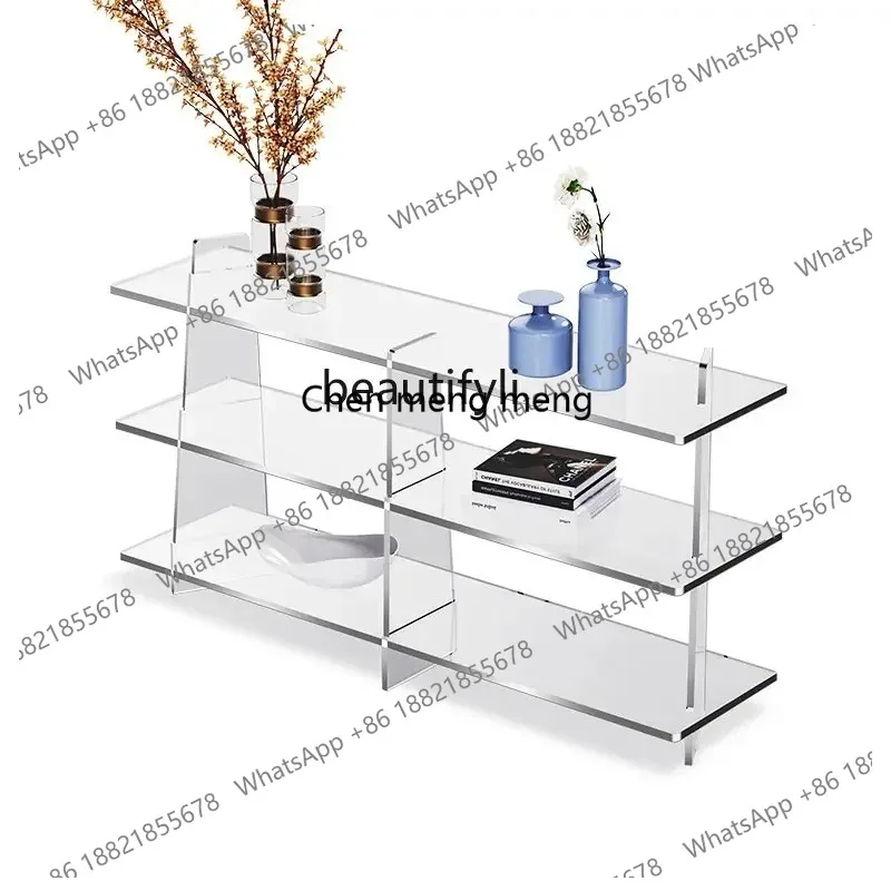 

LHY26 ss Modern Minimalist Acrylic Bathroom Punch-Free Multi-Layer Storage Rack Living Room Floor Wall Storage Display Shelf she