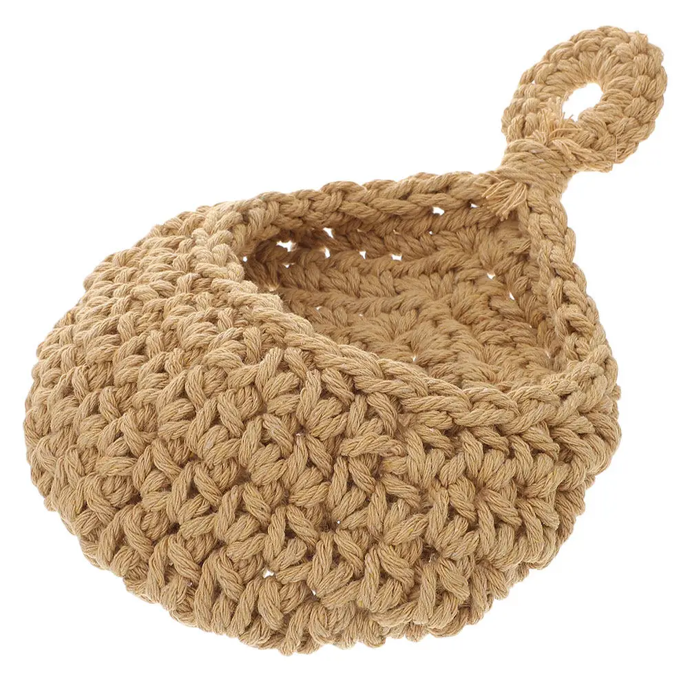 Hand Woven Cotton Rope Hanging Plant Hanger Decorative Flower Pot Net Basket Holder for Ceramic Metal Plastic Glass Pots Wall