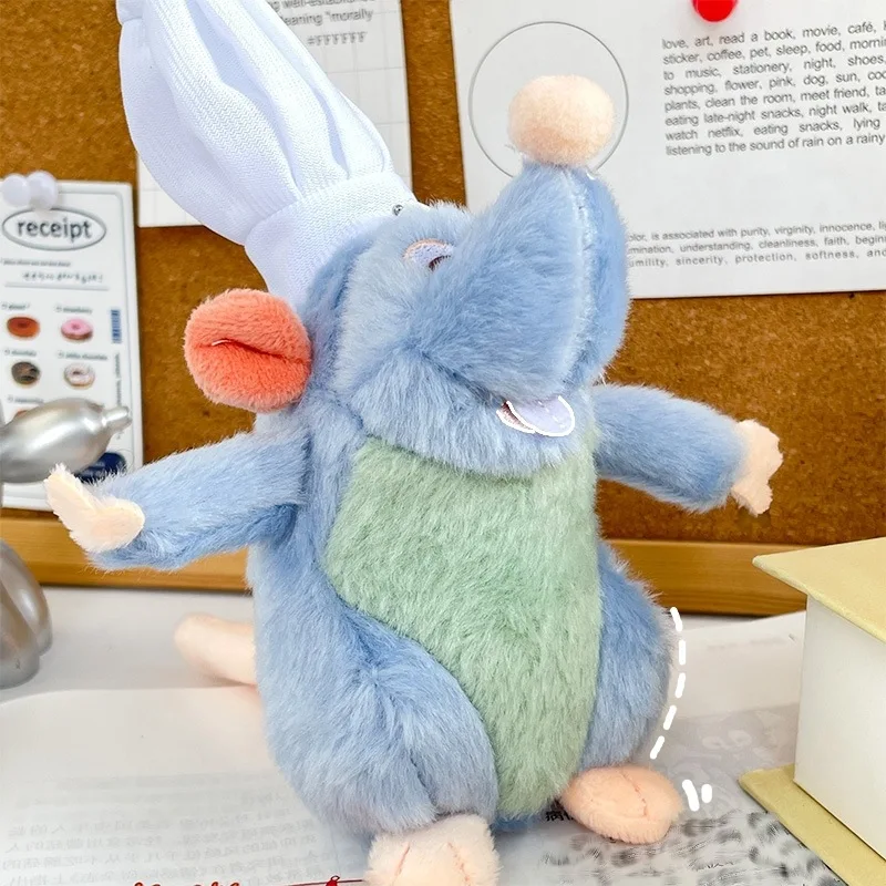 Kawaii Disney Cartoon Image Ratatouille Plush Toy Keychain Cute Backpack Pendant Couple Decoration Accessories Gifts for Friends
