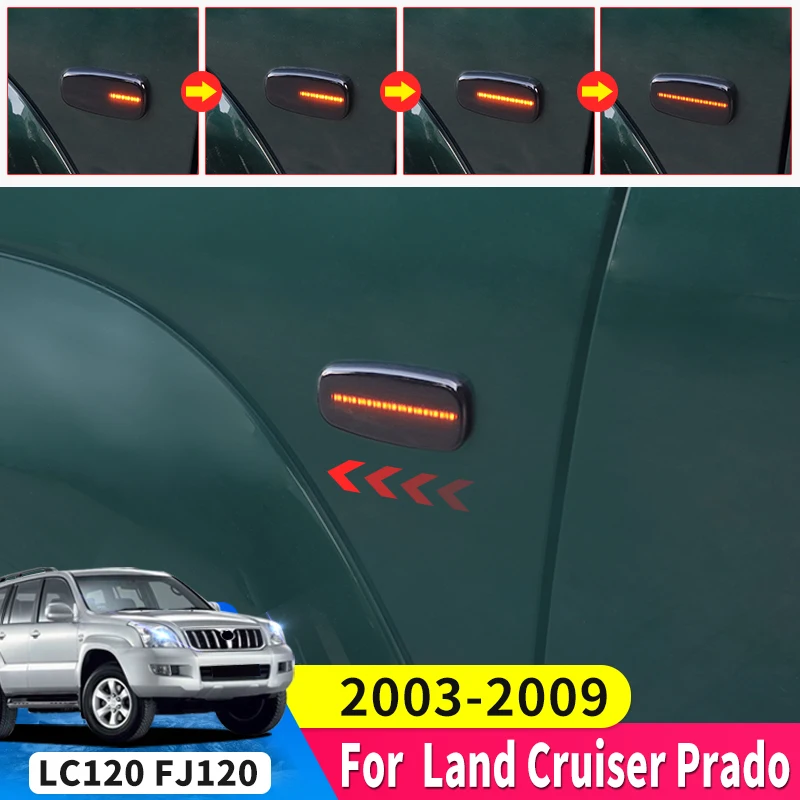 Led Fender Sidelight Modified for Toyota Land Cruiser Prado 120 2003-2009 Lc120 Body Turn Signal Accessories