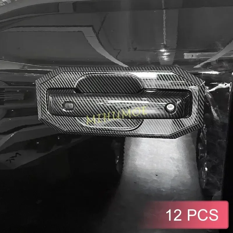 

Для Ford F-150 2021-2024 гг. Накладка на внешнюю дверную ручку автомобиля из углеродного волокна и накладка