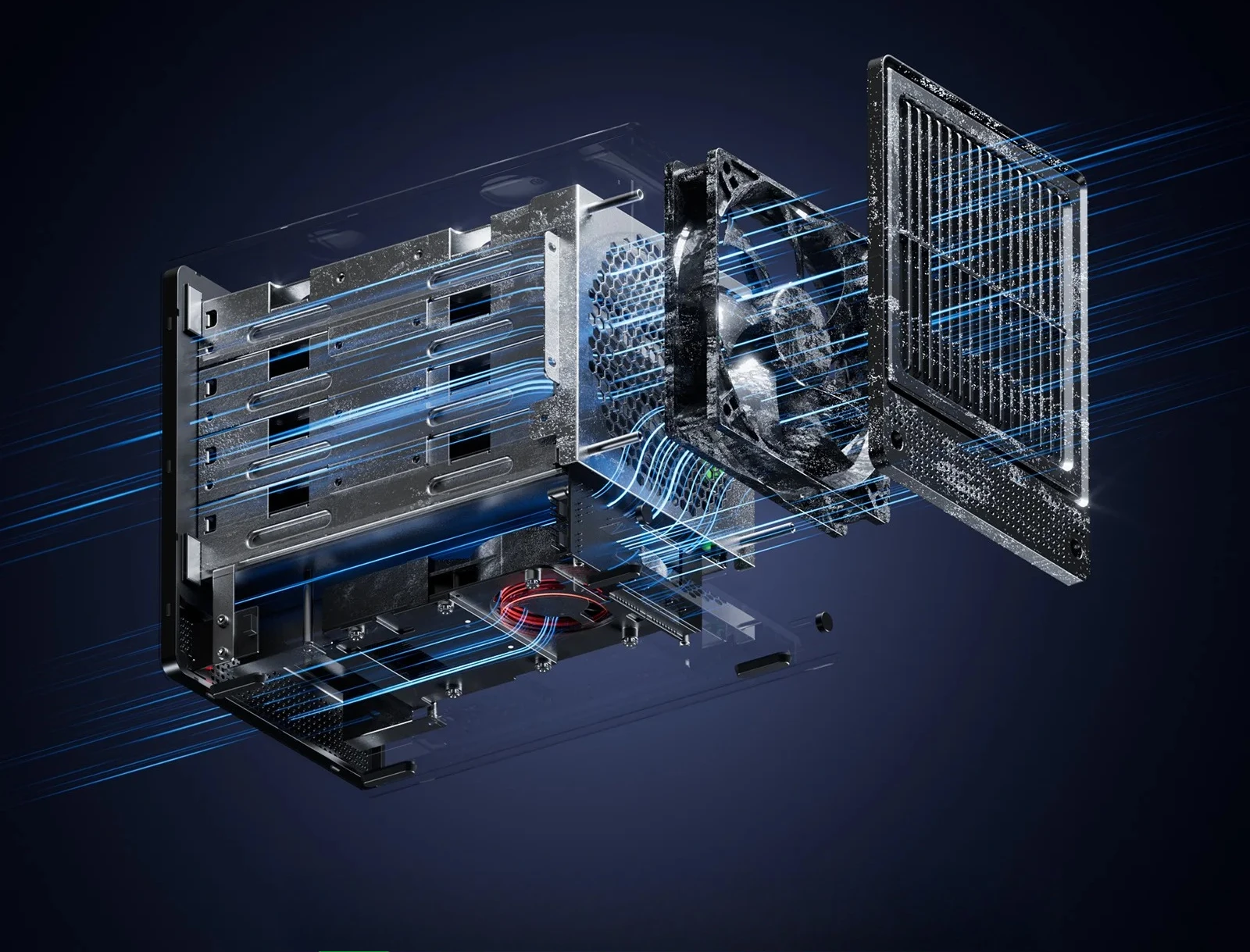 For N150 High‑Speed Processor NAS Server Case, 4×2.5G LAN Network Storage With UHD Graphics