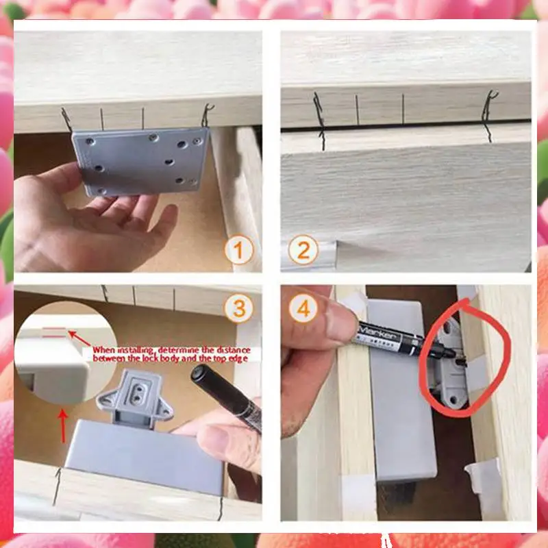 

5X Digital Cabinet Intelligent Electronic Locks Invisible Sensor EMID IC Card Drawer For Wardrobe Furniture Hardware B-ABJU