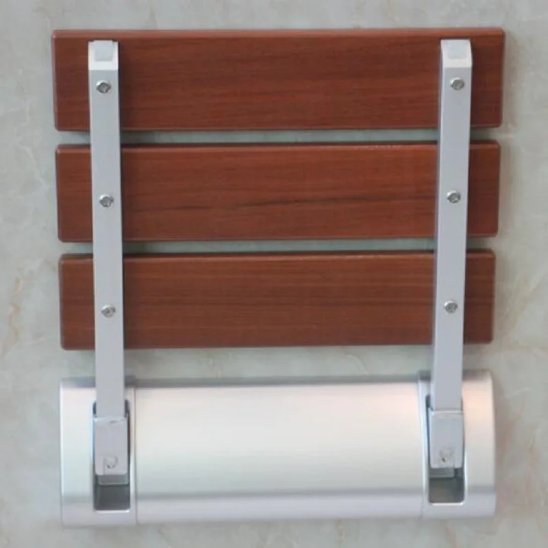 Bathroom Bath Shower Folding Seat Shower Wall Chair Bathroom Stool Wall Mounted Shower Seat High-quality Strengthen Solid Wood