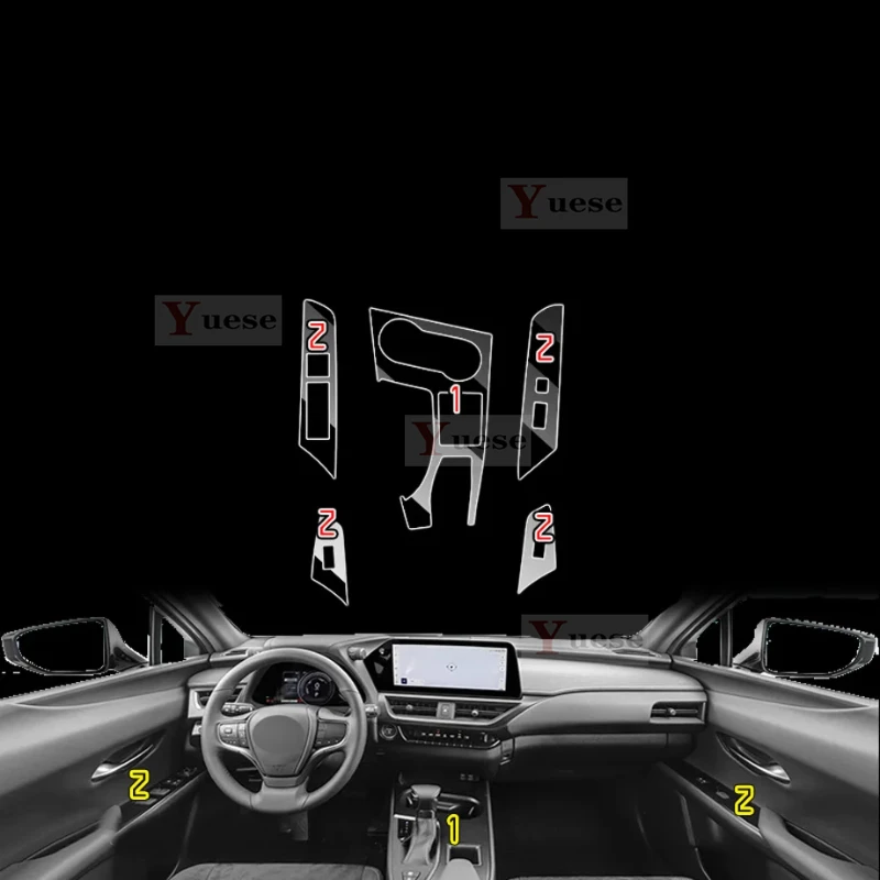 

Для Lexus UX UX260H 2022-2024 защитная наклейка для салона автомобиля, центральная панель управления, навигатор, автомобильные аксессуары, прозрачная пленка из ТПУ