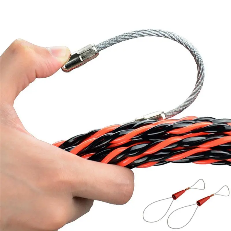 Y42A-Electrician Threader Set Lead Tool 20M Cable Wire Guide 3-Strand Wall Threader Cable Stringer