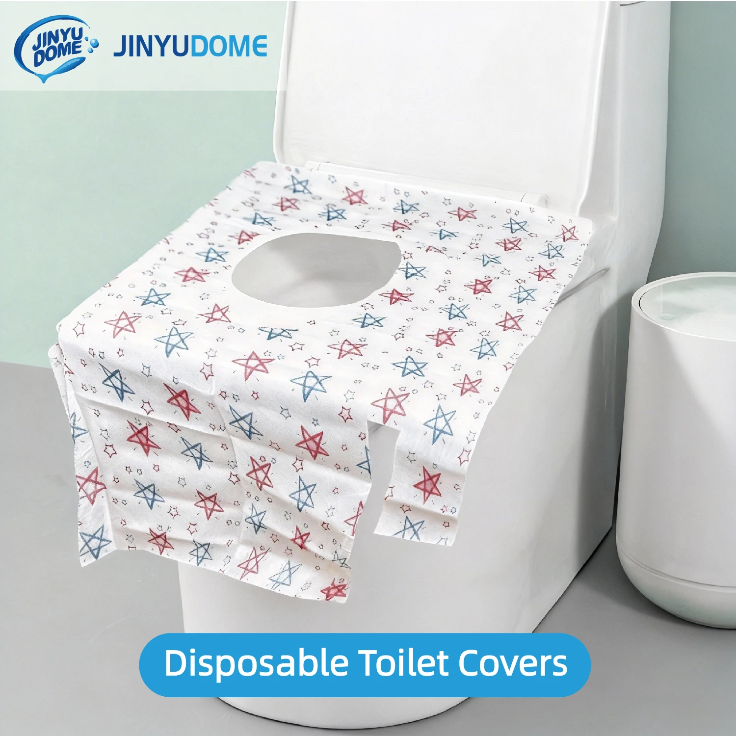 1-50pcs Disposable Waterproof Toilet Seat Covers Portable Travel Pack for Bathroom Decor Summer Essential