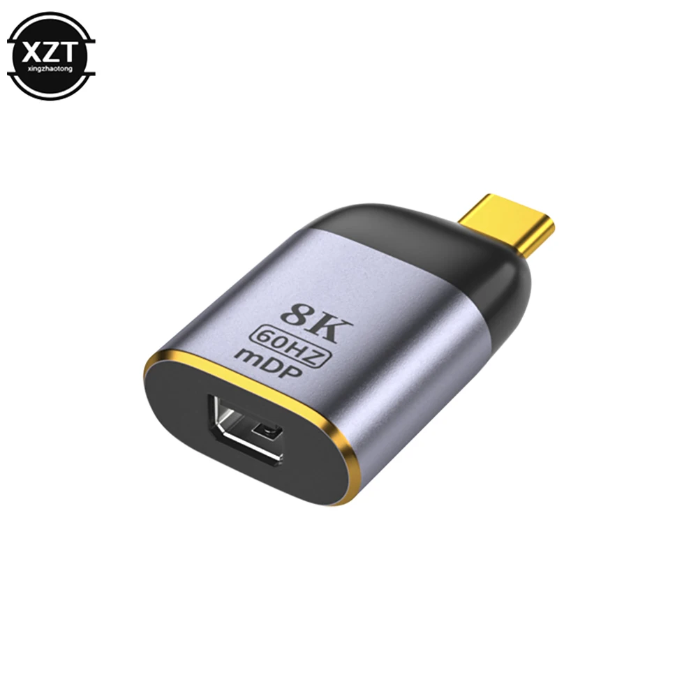 نوع C إلى HDMI-متوافق/DP/mDP محول قابس مهايئ الإسقاط 8k 60 هرتز USB C ذكر إلى أنثى لشاشة عرض فيديو عالية الدقة