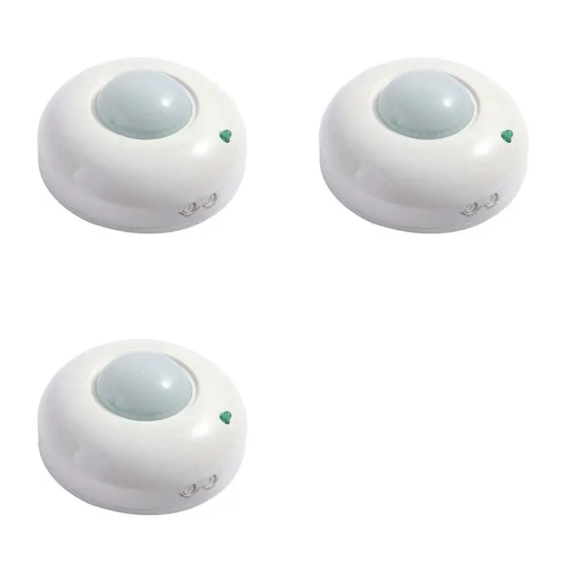 【EFFICIENT 】3X 360° Adjustable Ceiling Motion Sensor Detector, Occupancy Light Switch For Energy Saving And Security