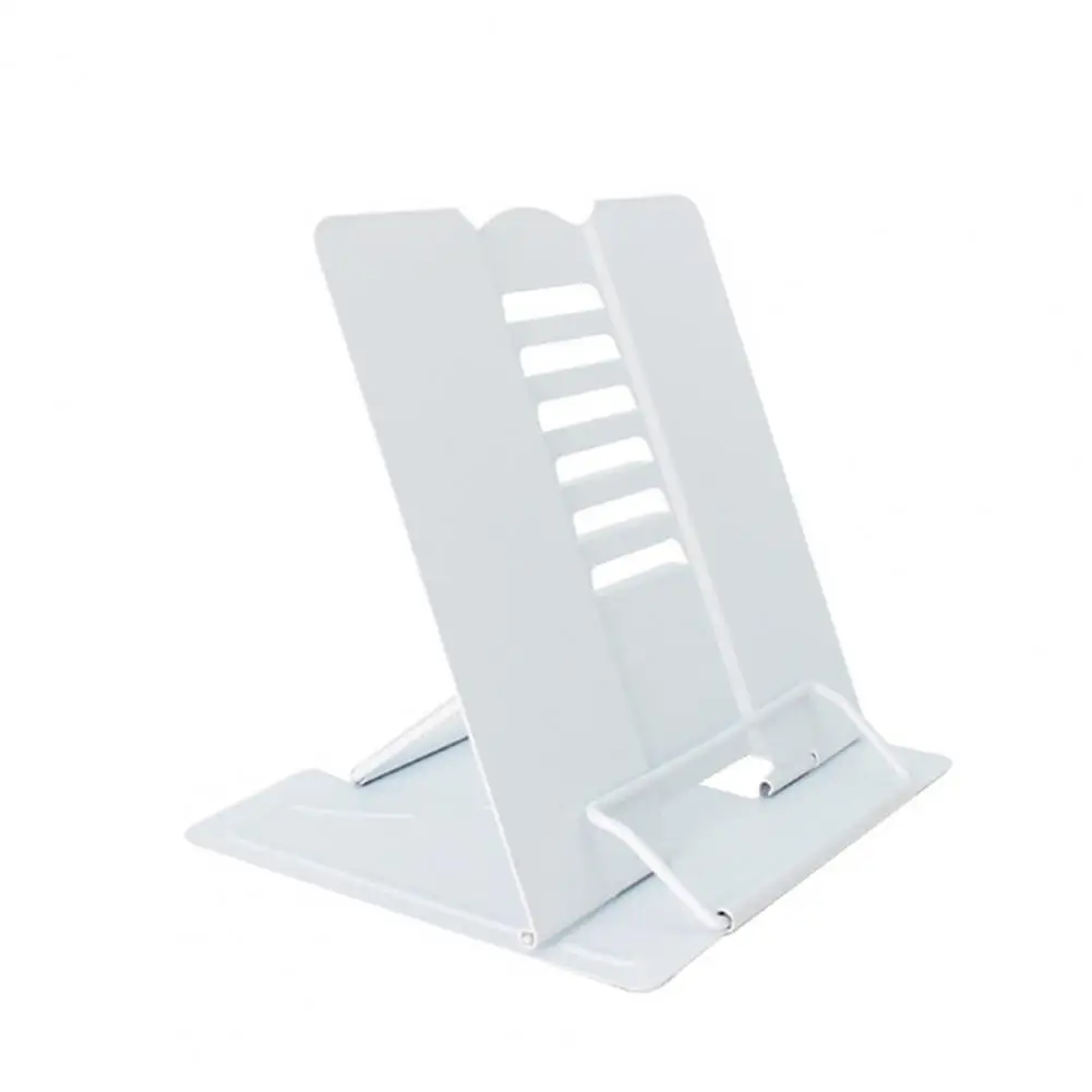 Metal Book Stand Angle Adjustable Stable Support Space-saving Avoid Neck Pain Foldable Ergonomic Tablet Stand