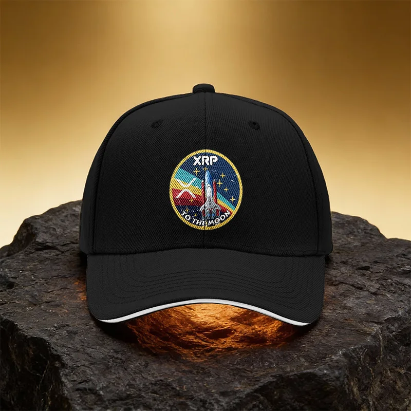 XRP Rocket Space Hat, Unisex Printed Baseball Cap Sandwich Brim Sports Cap, Suitable for Daily Commuting and Travel - An Excelle