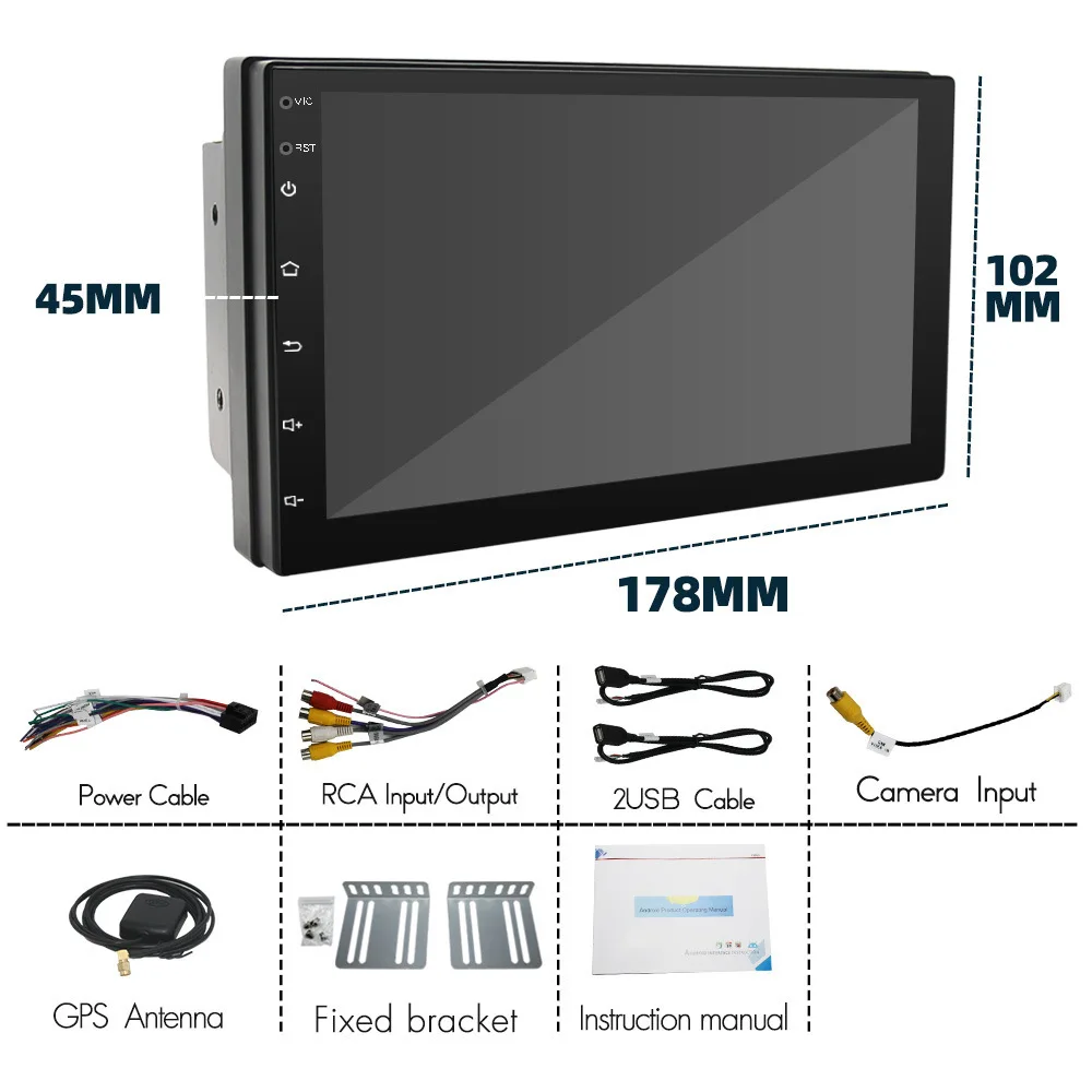 7 بوصة HD LCD تعمل باللمس سيارة ل DVD ستيريو FM الصوت MP5 مشغل فيديو 2Din راديو مع GPS Carplay كاميرا احتياطية 1 سنة