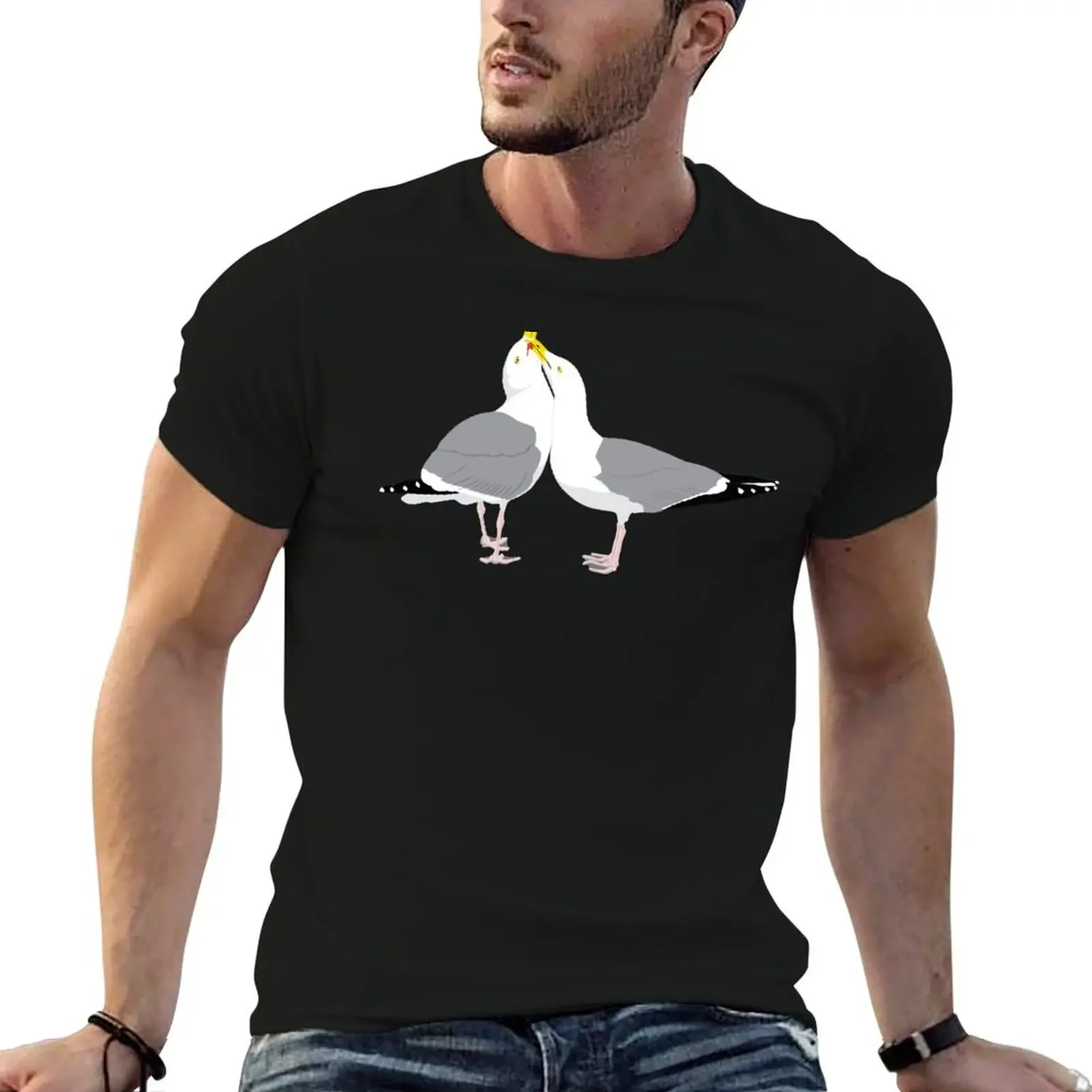 

Herring Gull Couple T-Shirt anime tshirt oversized sweat hippie clothes mens graphic t-shirts big and tall