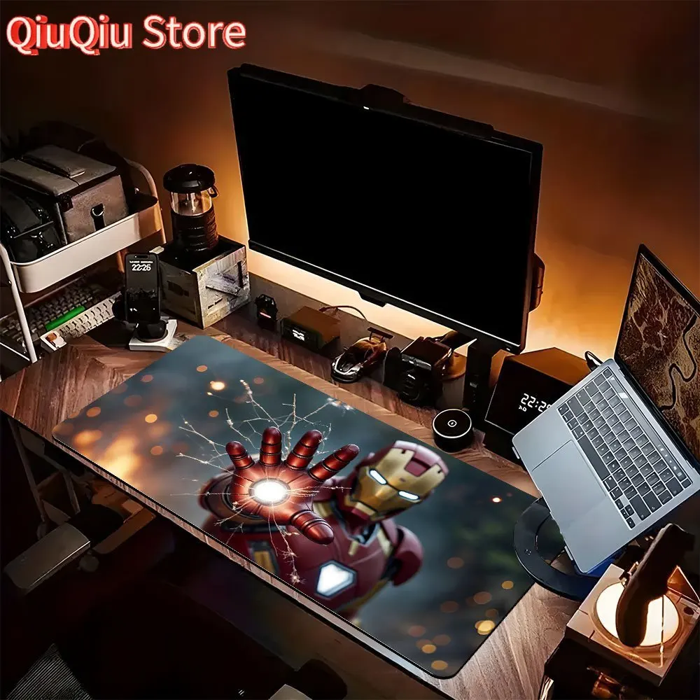 

1pc Iron for Man Mouse Pad - Large Gaming Desk Mat with Vibrant Superhero Design, Non-Slip Rubber Base, Perfect for Office Decor