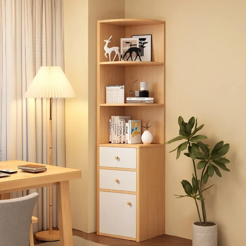 

Corner Cabinet Shelf Against the Wall Triangle Locker Household Storage