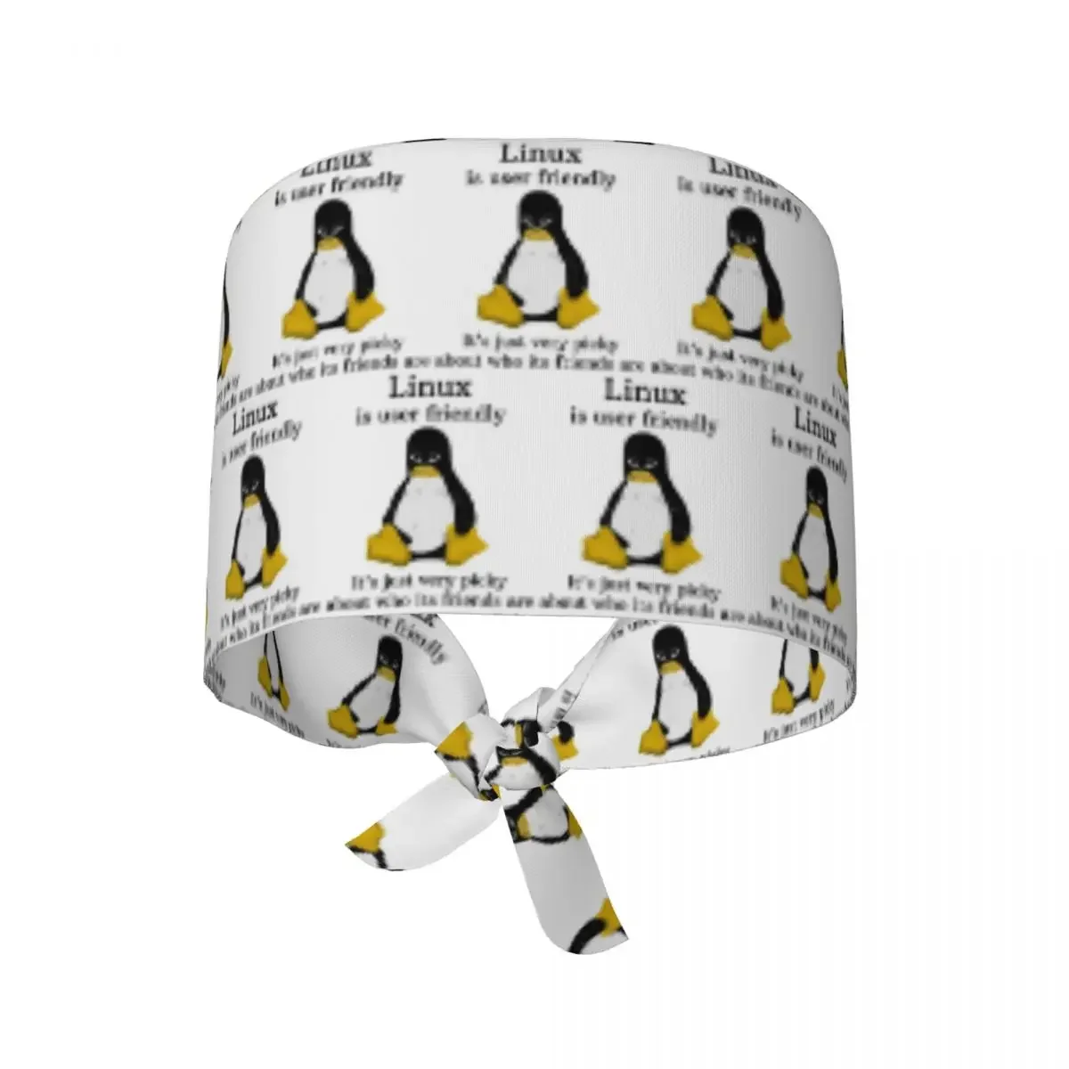 Linux Is User Friendly Its Just Very Picky Scrub Hat Doctor Working Surgical Cap Unisex Adjustable Nursing Caps for Dentist