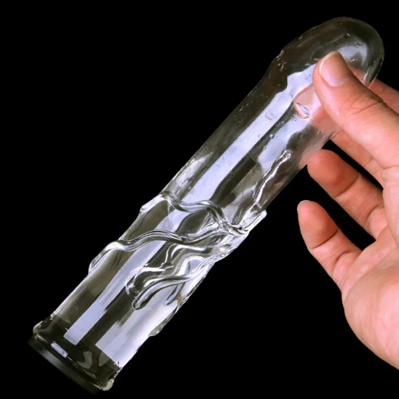 

Water-added Glass Penis Hollow Penile Sheath Increase And Thicken Condom Sex Toy Female Masturbation