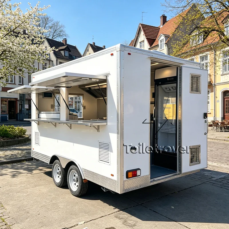

Customizable Commercial Mobile Food Cart Remorque Food Truck Full Kitchen Food Truck Trailer Fast Food Trailer for USA