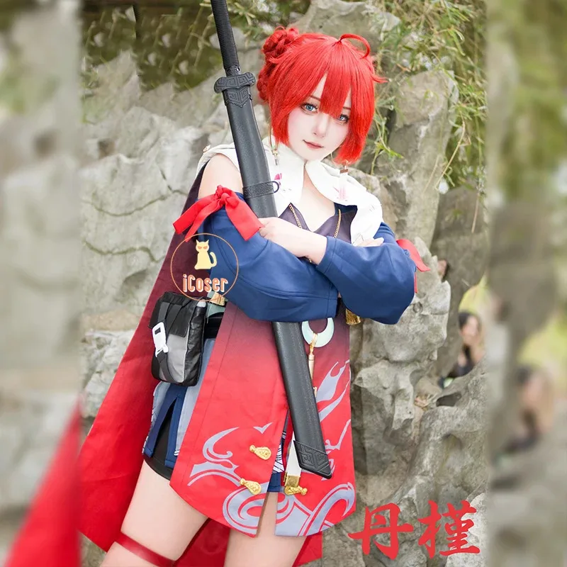 Wuthering Waves Danjin Косплей Костюм Парик Платье Униформа Midnight Rangers Mutant Resonator Jinzhou Huanglong Хэллоуин для женщин