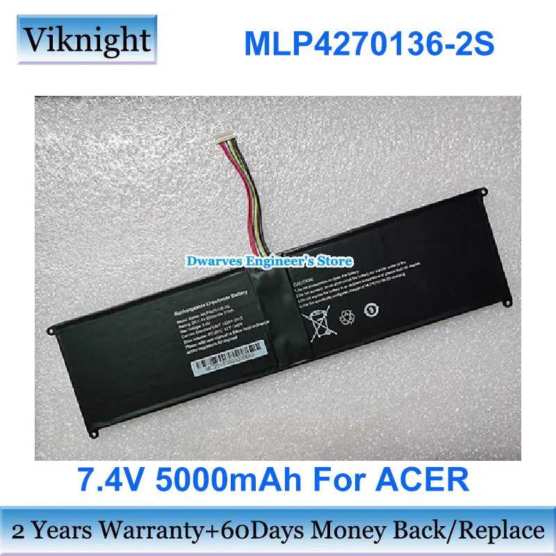 

Original 7.4V 5000mAh 37Wh Battery MLP4270136-2S MLP42701362S For Acer N15A Li-Polymer Laptop Battery