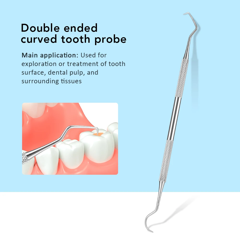 4 قطعة الفولاذ المقاوم للصدأ طبيب الأسنان أدوات الفم تنظيف الخيط إزالة الجير سهلة التنظيف ليس من السهل كسر العناية بمرآة الفم الأسنان #4