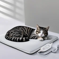 Cat heating mat, cat bed heating with detachable cover Cat bed indoor heating mat Cat bed in 3-speed adjustment
