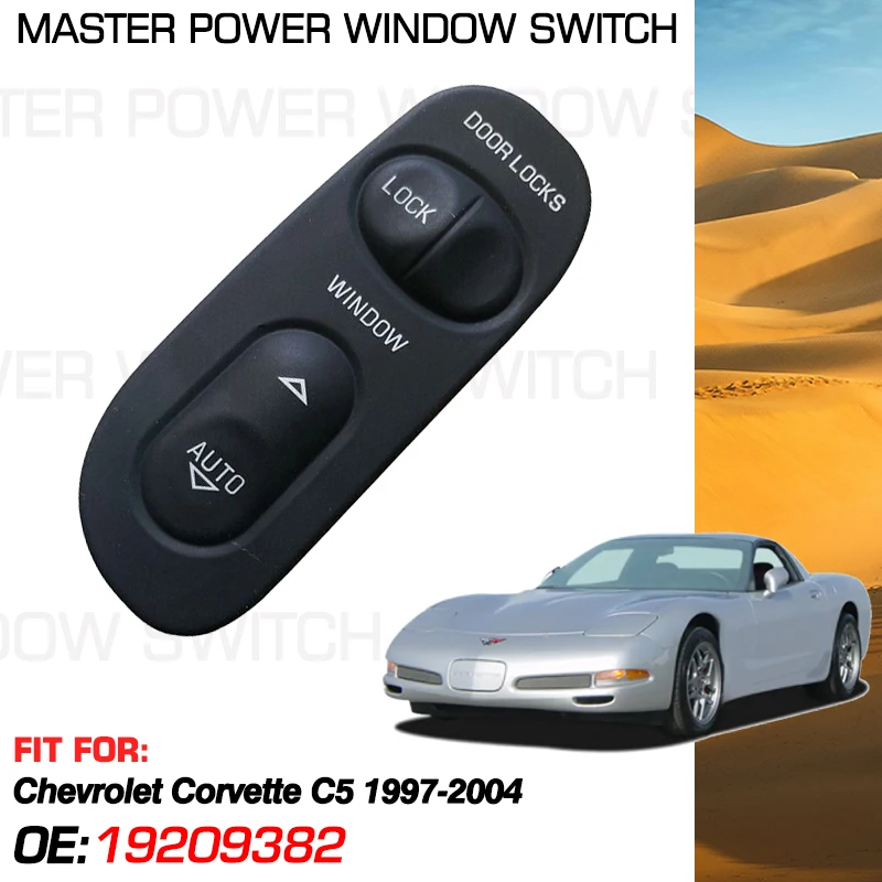 Electric Power Car Window Switch 19209382 7 Pins For Chevrolet Corvette C5 1997-2004 Front Right Passenger Side 12135165